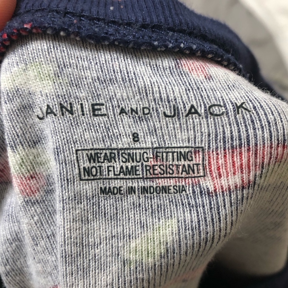 Janie and Jack Good Nigh Pajama Top Holiday Christmas Truck Blue - Size 8 - Picture 4 of 6